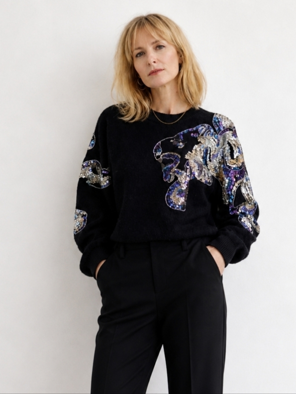 Collections | Vintage Hong Kong Sequin Lambswool PullOver Sweater